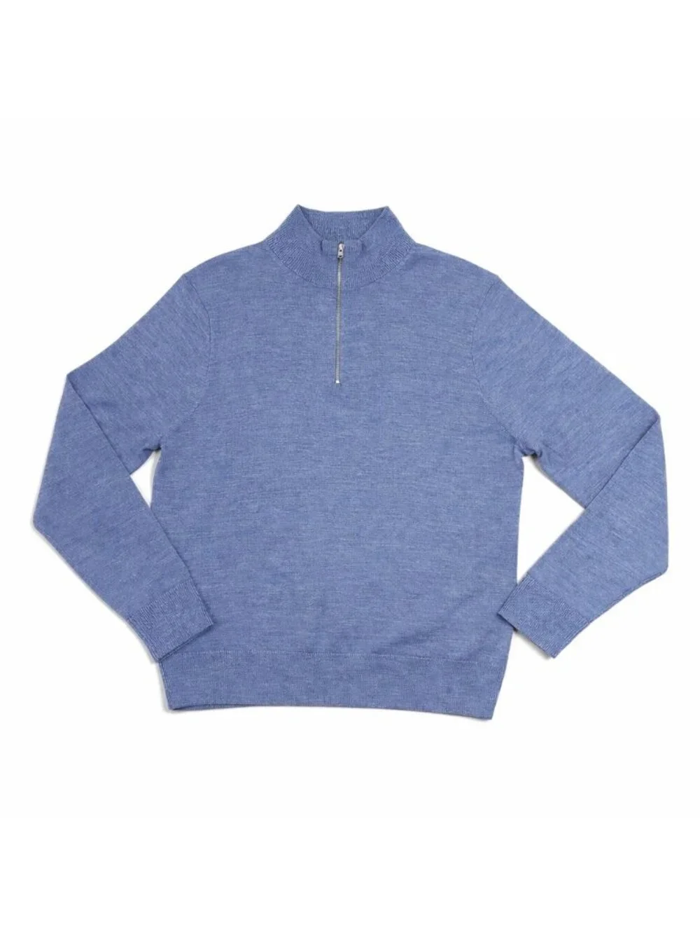 J.Crew Factory Machine-Washable Merino Blend Half-Zip Sweater Men’s Large Blue
